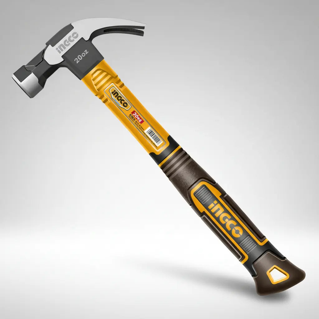 Martillo Ingco Carpintero Magnetico Mango Fv 560gr/20oz