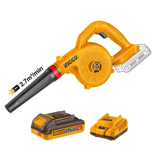 Sopladora Inalámbrica 2 En 1 + Batería 2ah + Cargador Ingco