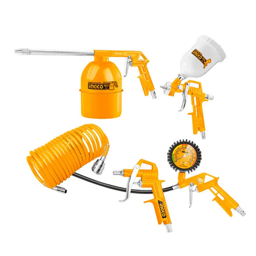 Kit Set Pistolas Neumáticas Para Compresor 5 Piezas Ingco