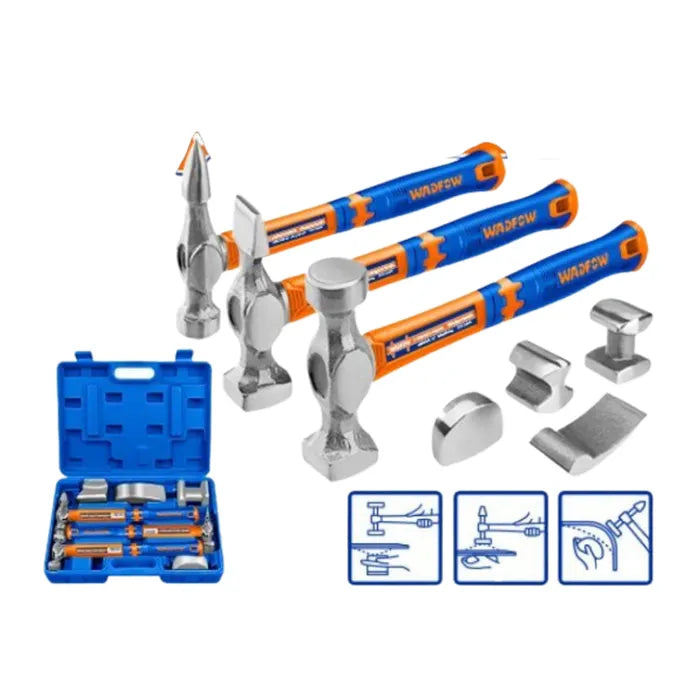 Juego De Martillos Y Aguantadores 7 Pzs Wadfow Whz1d07