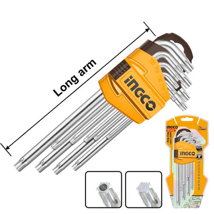 Set Llaves Torx Ingco Industrial 9 Piezas T10-t50