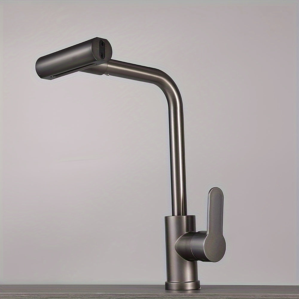 Grifo de Cocina 4 Modos de Agua Giratorio 360° Acero Inoxidable