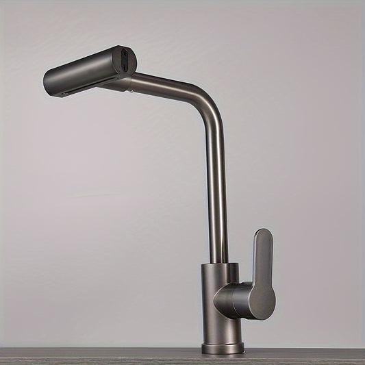 Grifo de Cocina 4 Modos de Agua Giratorio 360° Acero Inoxidable