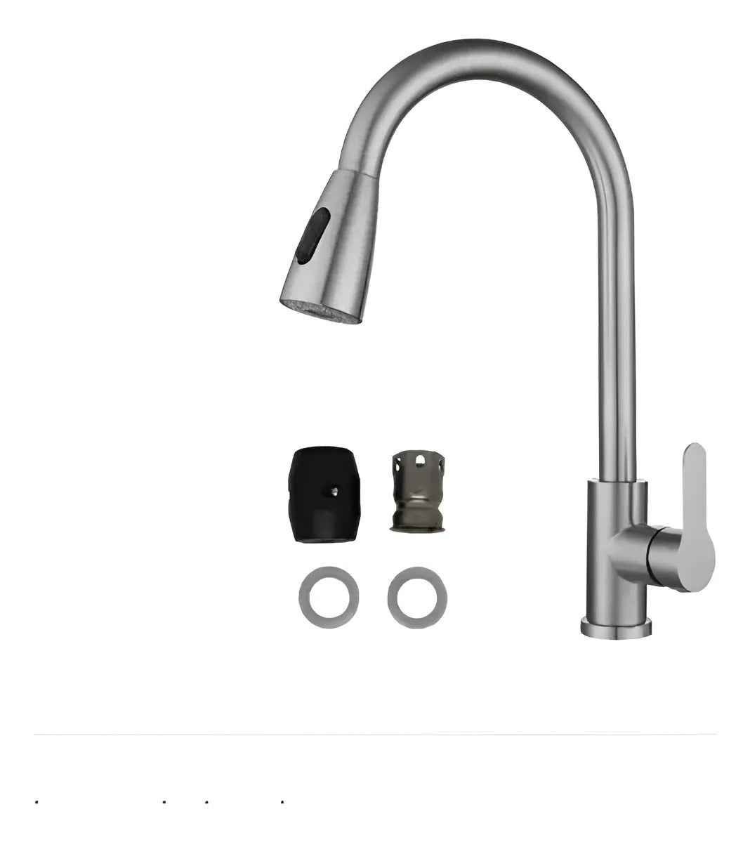 Llave Monomando Lavaplatos Extensible Cromada Moderna