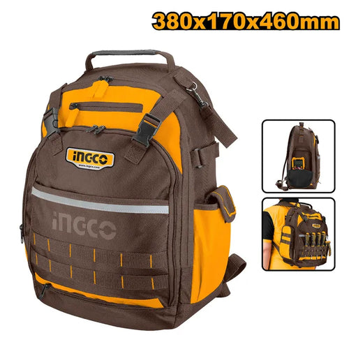 Mochila Ingco Porta Herramientas Industrial 8kg 380x170x460mm