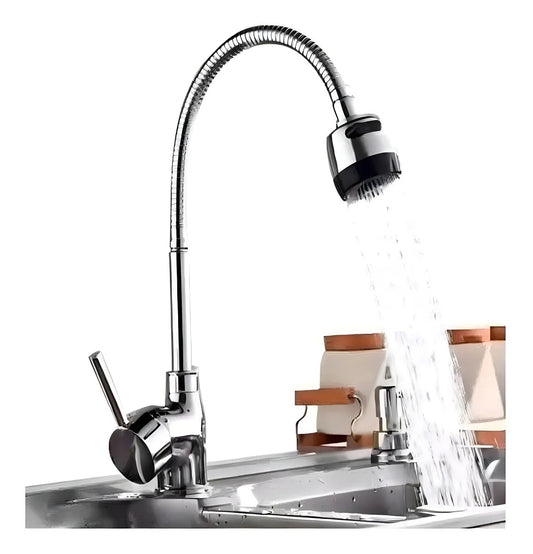 Llave Monomando Lavaplatos Cuello Flexible