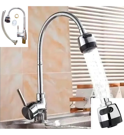 Llave Monomando Lavaplatos Cuello Flexible