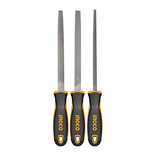 SET LIMAS INDUSTRIAL PARA METAL 3 PIEZAS 200MM/8" INGCO HKTFS1308