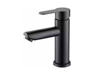 Llave Monomando Lavamanos Lavatorio Negro Mate Acero