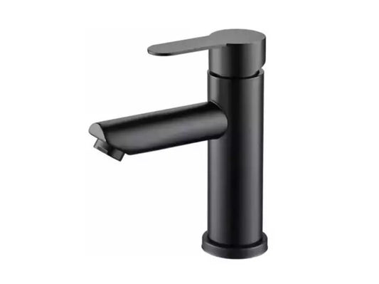 Llave Monomando Lavamanos Lavatorio Negro Mate Acero