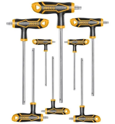 Set Llaves Torx Ingco Mango En T Industrial 8 Piezas T10-t50