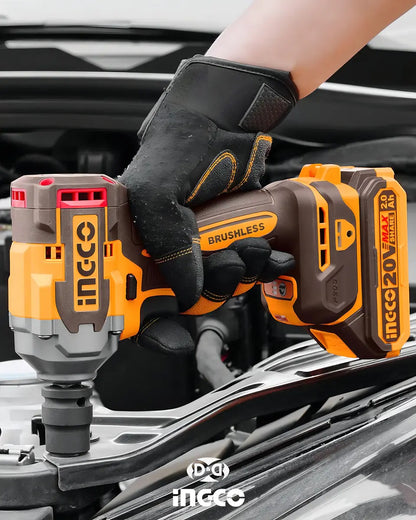 Set Ingco CKLI20286 Atornillador Percutor Y Llave De Impacto Color Naranja Claro 50hz/60hz
