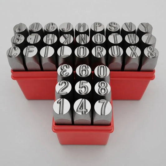 Números Y Letras De Golpe - 6mm 36pcs Para Metal Harden