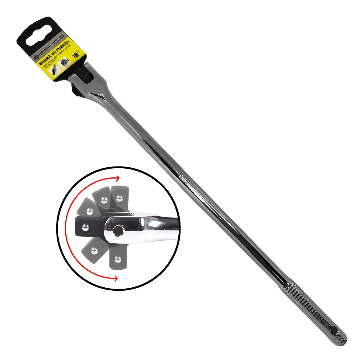 Barrote - Barra De Fuerza 18 Pulgadas Con Cuadrante De 1/2''