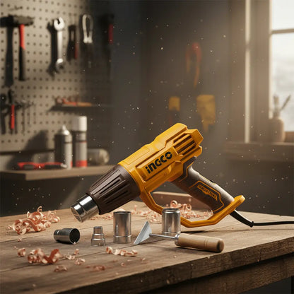 Pistola De Calor Ingco Industrial Analoga 50/450/550°c + Acces 2000w