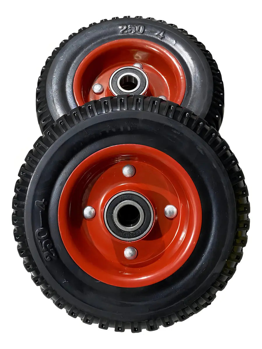 Rueda maciza roja 8 eje 16 MM neumático para yegua