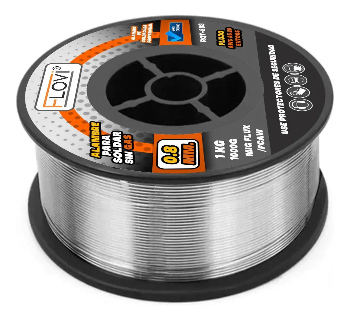 Alambre Mig Flux Core 0,8 Mm 1 Kilo Para Soldar Sin Gas