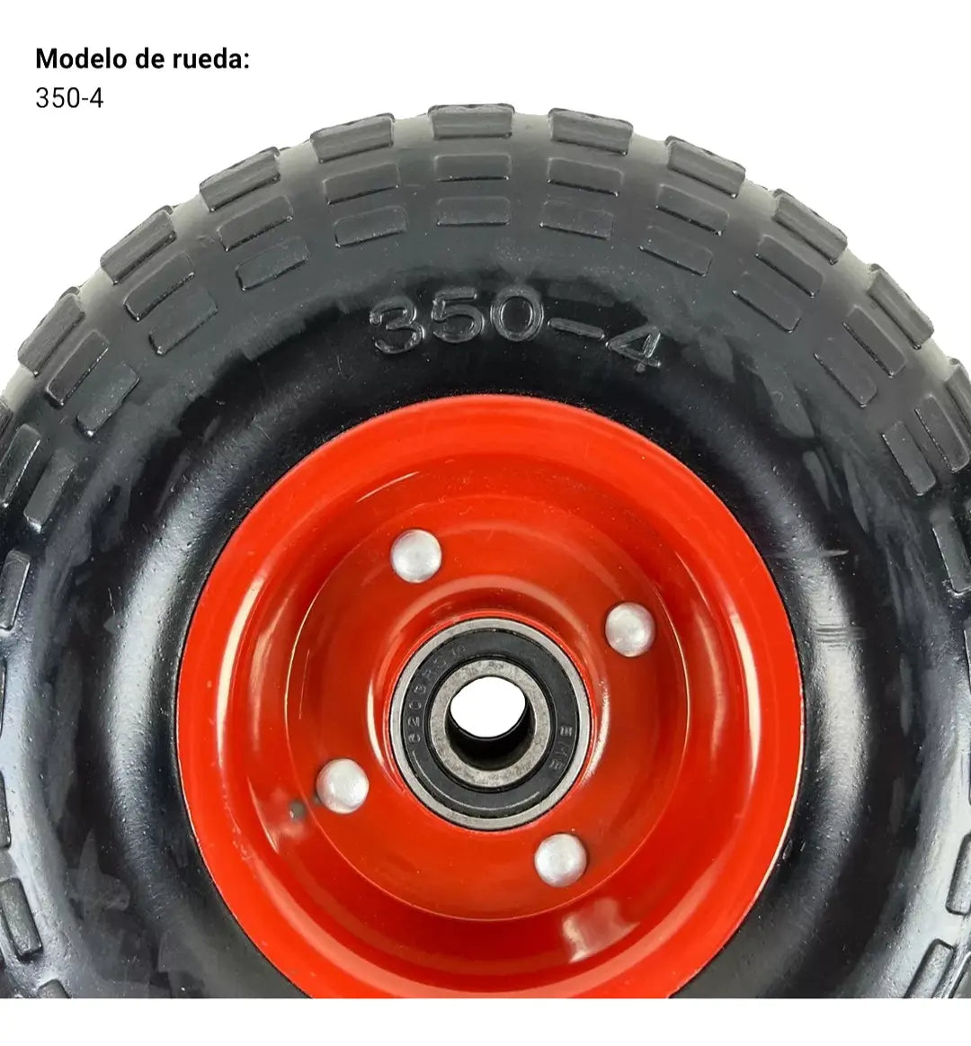 Rueda Para Yegua 10 Pulgadas 4.10/3.50-4 Caucho Maciza Eje16