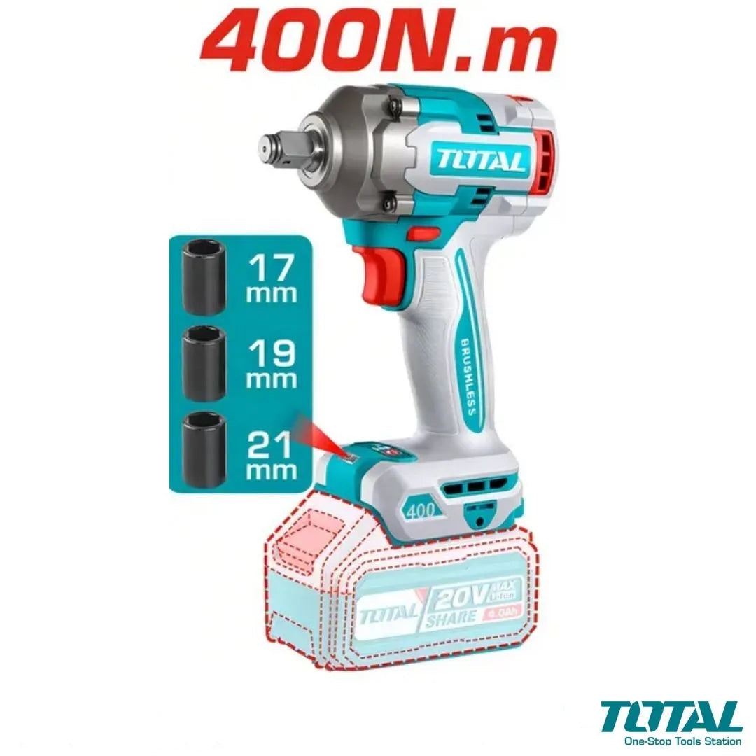 Kit Total 20v Taladro Amoladora Y Llave De Impacto 2 Baterias Tosli241291 Premium By Master Prox