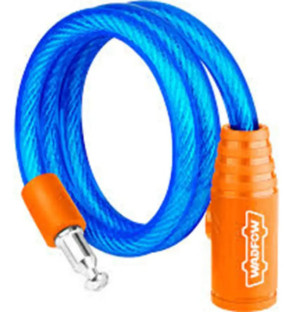 Candado Piola Para Bicicleta Wadfow 12x800mm Con Llave Azul Azul