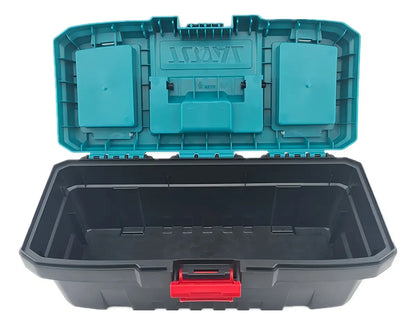 Caja Organizadora Porta Herramienta Plastica 14 PuLG Total Color Turquesa