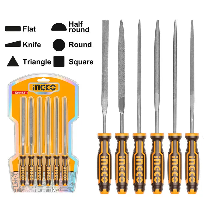 Set Limas Ingco Para Metal 6 Piezas