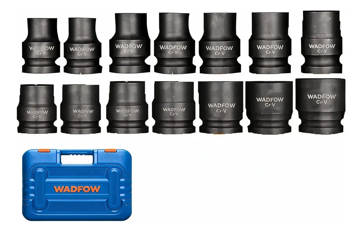 Juego De Dados De Impacto 1/2 Wadfow 14 Piezas Cr-v Wms4d01