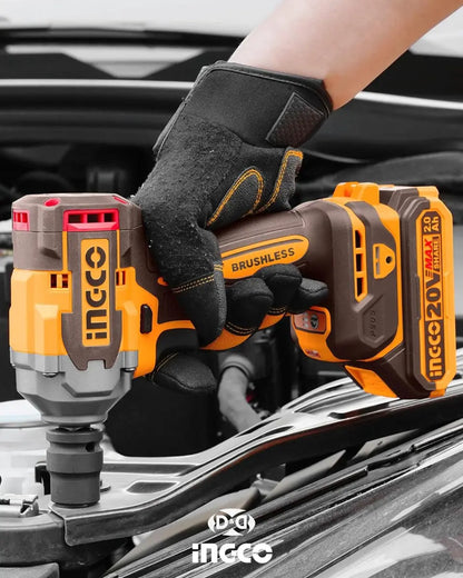Llave de Impacto Inalámbrica 20V 500NM + 2 Baterías 4AH + Cargador Rápido + Dados