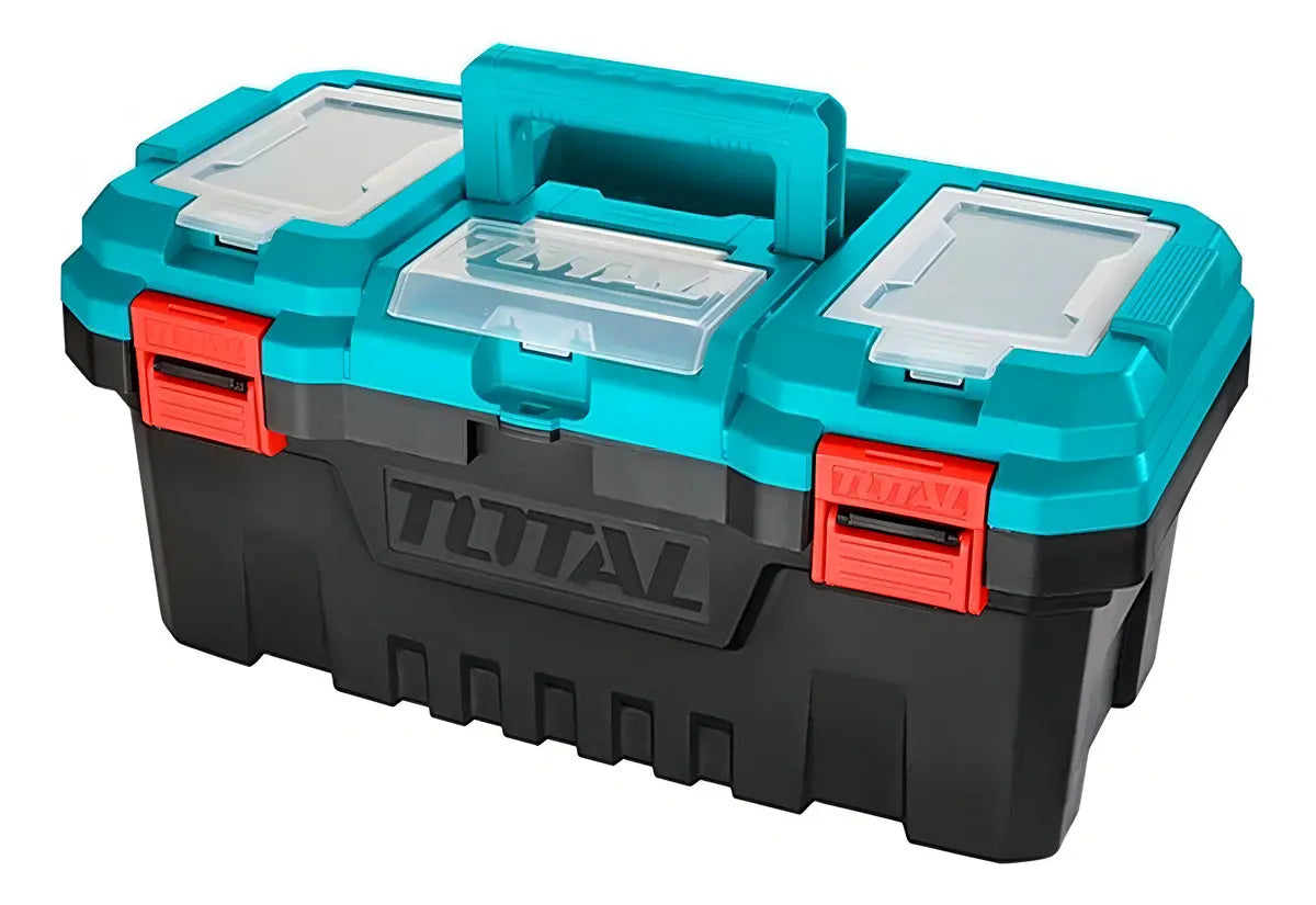 Caja Organizadora Porta Herramienta 17 PuLG Total Tpbx0171 Color Turquesa