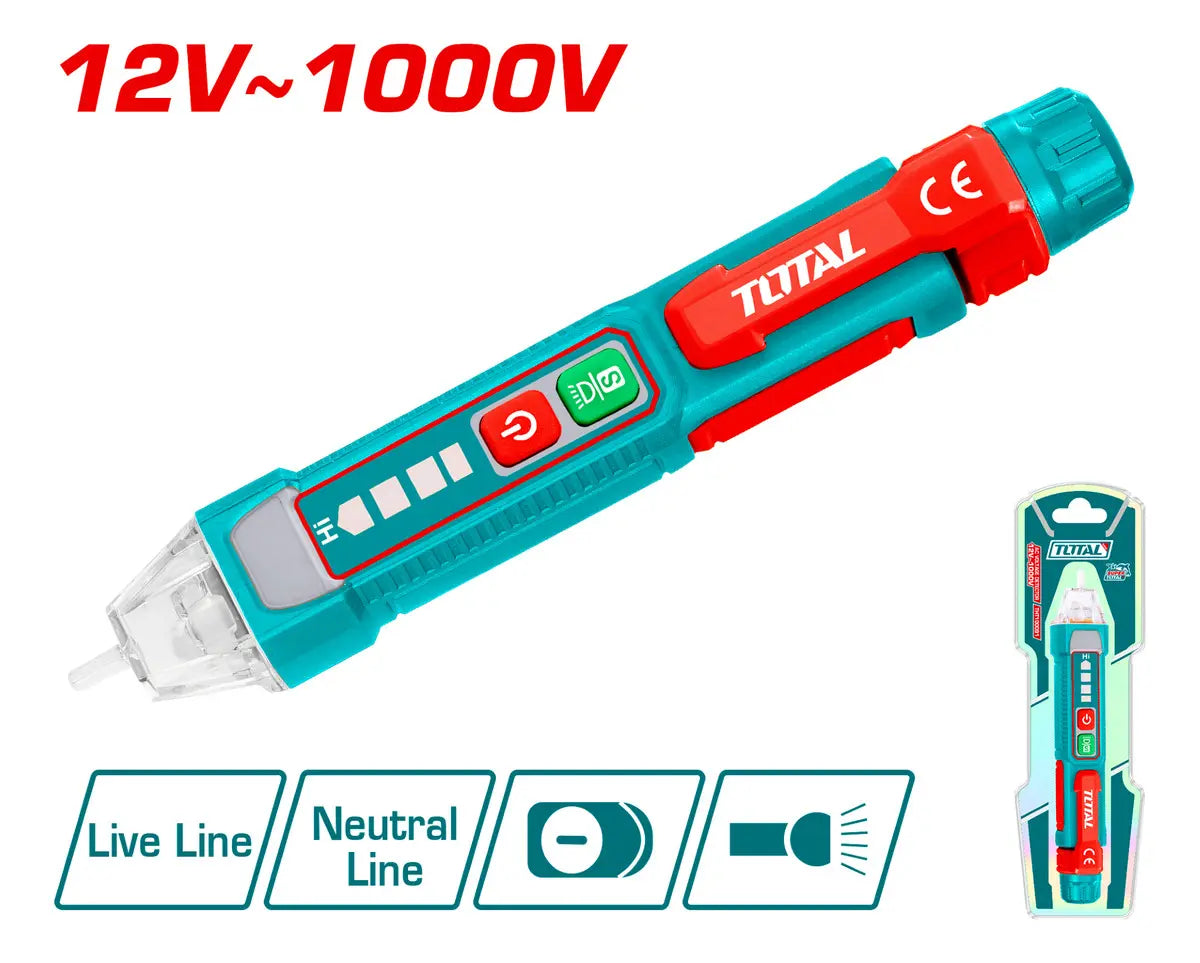 Tester Sensor Detector Lapiz Voltaje 12v /1000v Total Turquesa