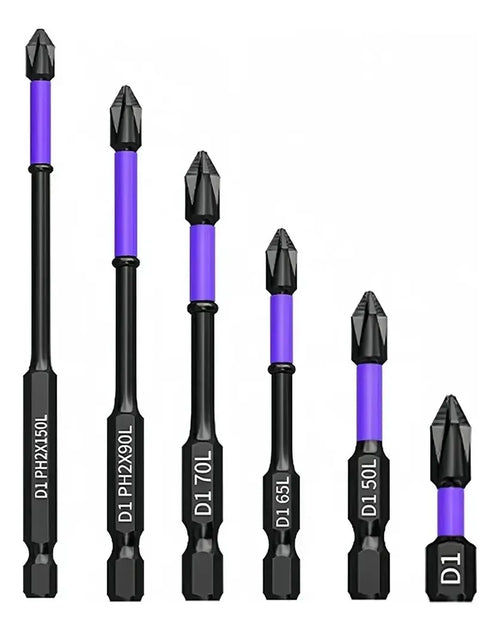 Set 6 Puntas De Impacto Magnéticas Ph2 S2 25 A 150mm