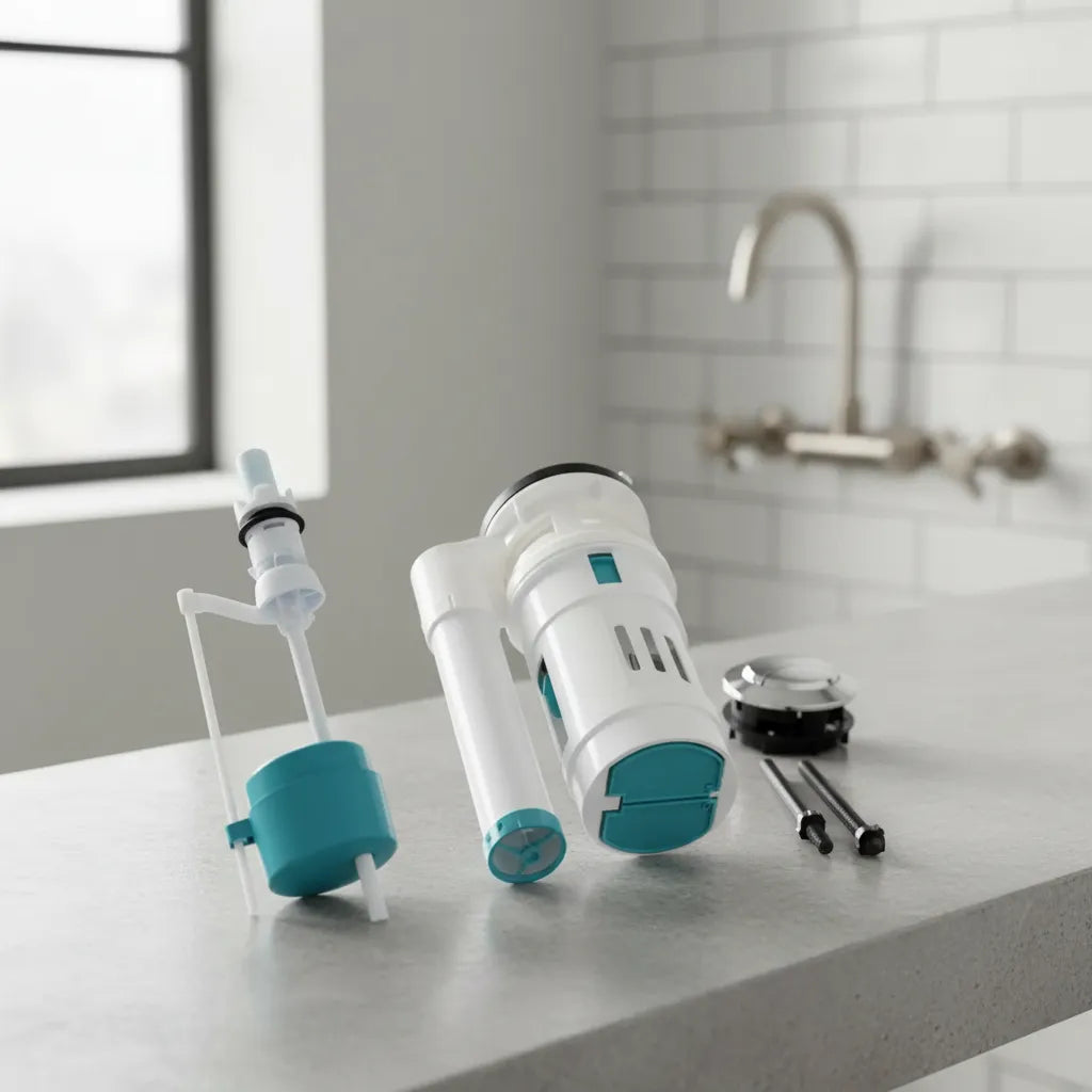 Kit Valvula 30cm Completo Estanque Con Boton Wc Fitting
