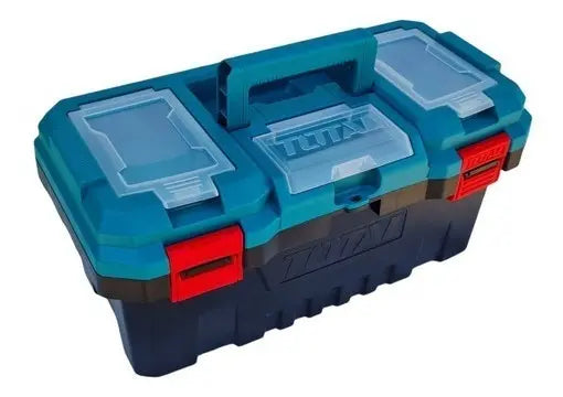 Caja Organizadora Porta Herramienta 17 PuLG Total Tpbx0171 Color Turquesa