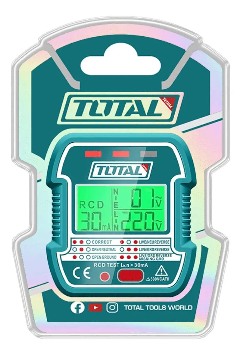 Probador Diferencial De Enchufes Lcd Total Tesst30011