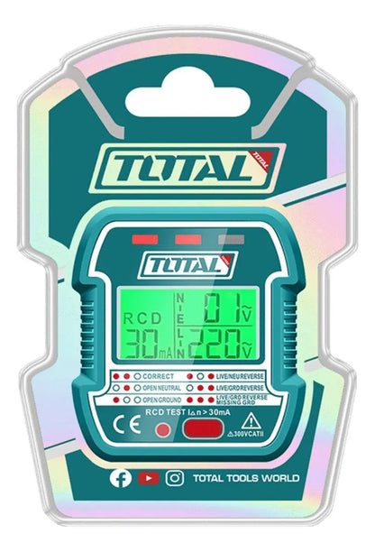 Probador Diferencial De Enchufes Lcd Total Tesst30011