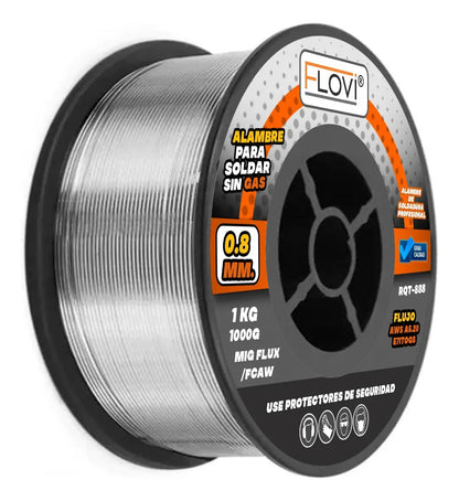 Alambre Mig Flux Core 0,8 Mm 1 Kilo Para Soldar Sin Gas