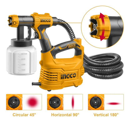 Pistola De Pintar Industrial Electrica Hvlp 550w Ingco