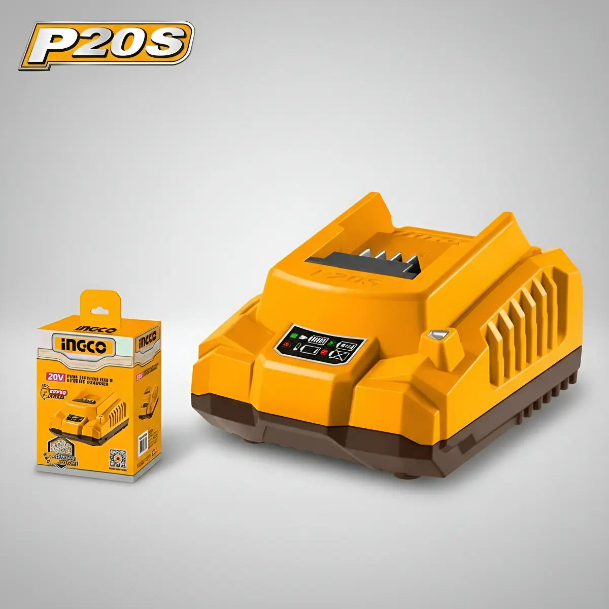 Cargador De Bateria Ingco Normal 2ah Industrial P20s 20v