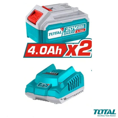 Kit Total 20v Taladro Amoladora Y Llave De Impacto 2 Baterias Tosli241291 Premium By Master Prox