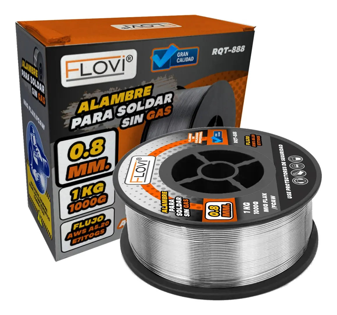 Alambre Mig Flux Core 0,8 Mm 1 Kilo Para Soldar Sin Gas