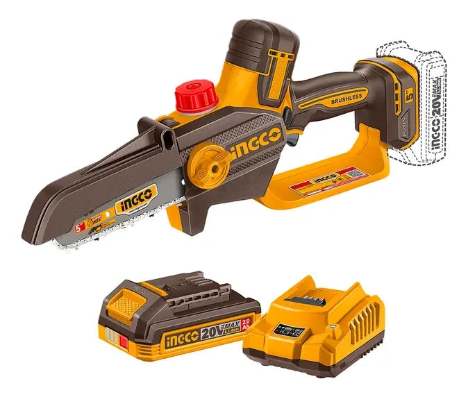 Mini Motosierra Bl Industrial + Bateria 2ah Y Cargador 20v/5